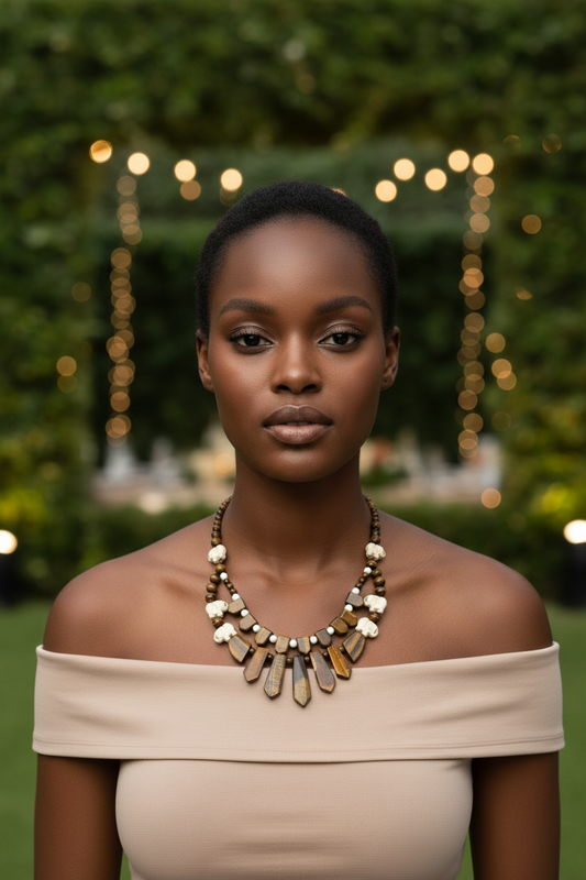 Tiger-eye Double Necklace