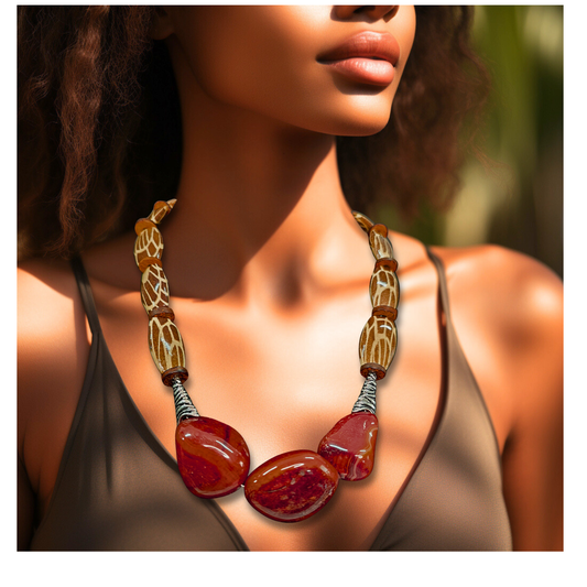 Carnelian Agate Gemstone Necklace