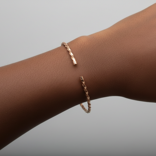 Copper Twist Open Bracelet