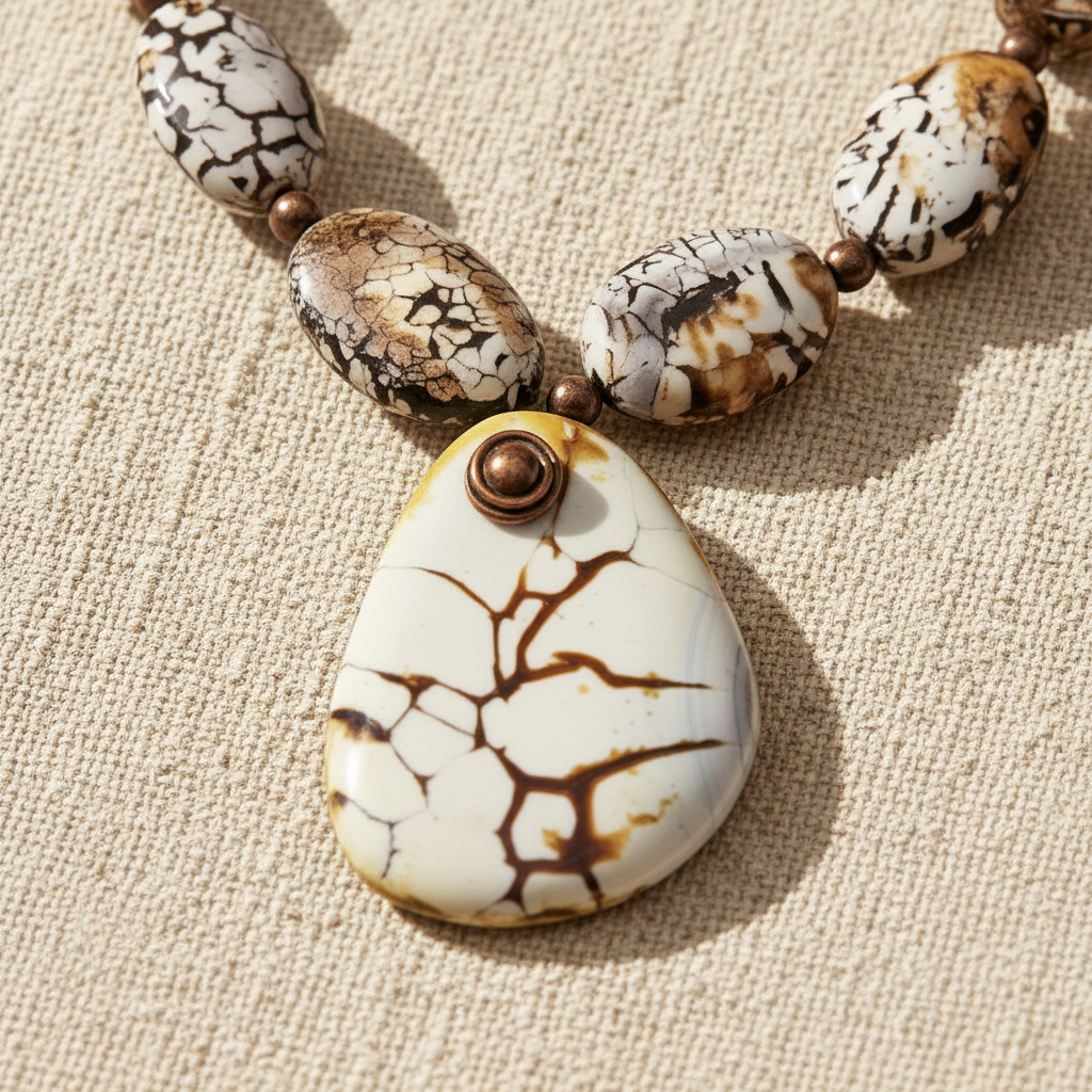 Chocolate Crack Agate Necklace