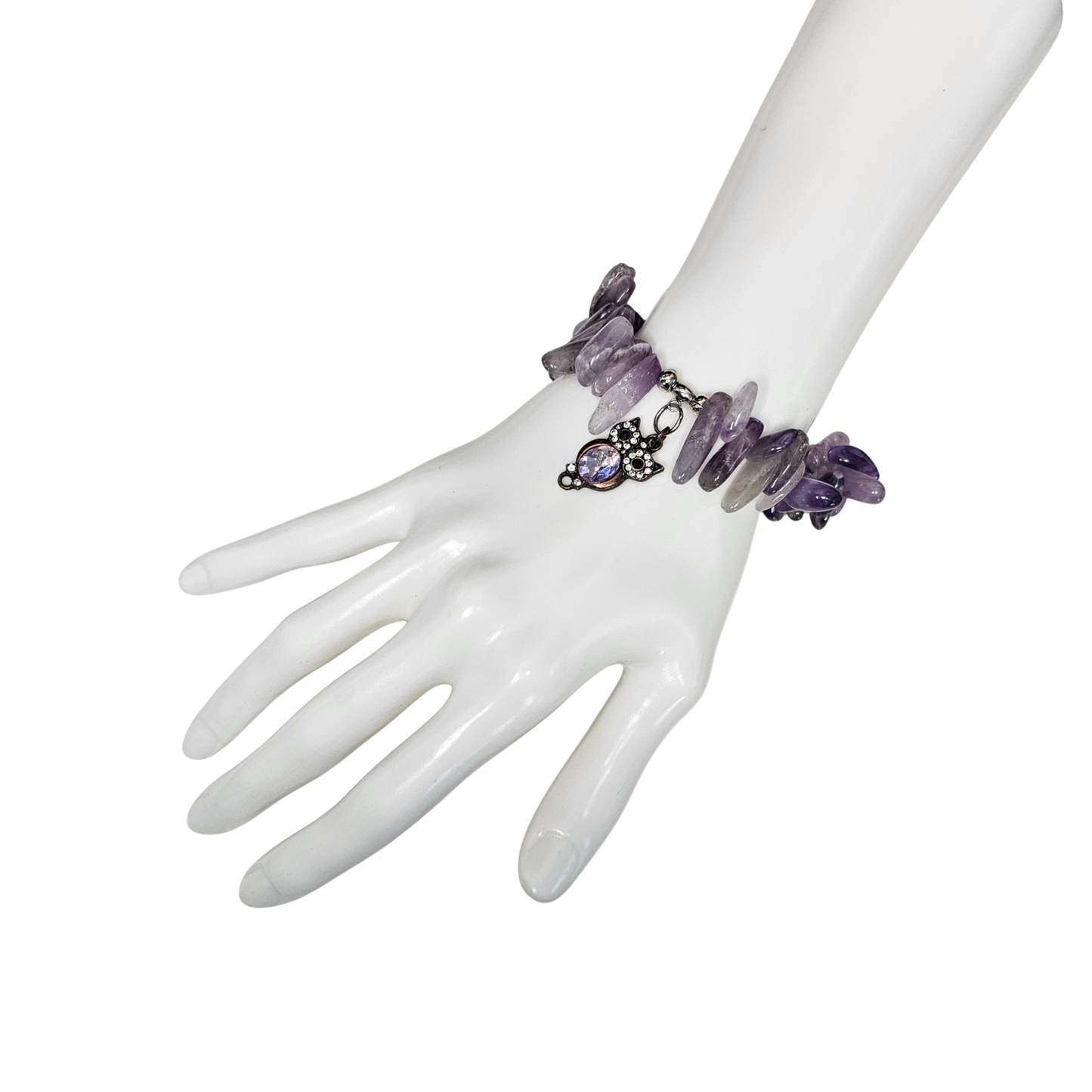 Amethyst Gemstone Stretch Bracelet