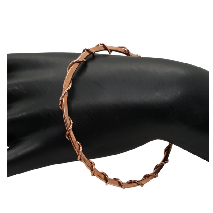 Copper Twist Wrap Bracelet
