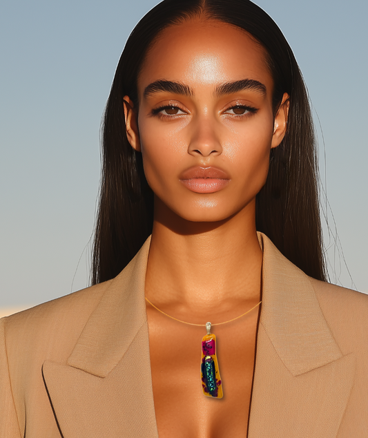 Rust Fused Glass Pendant