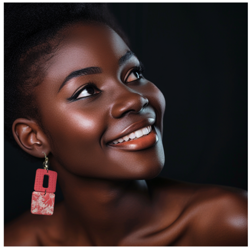 Springtime Bloom Double Square Earrings