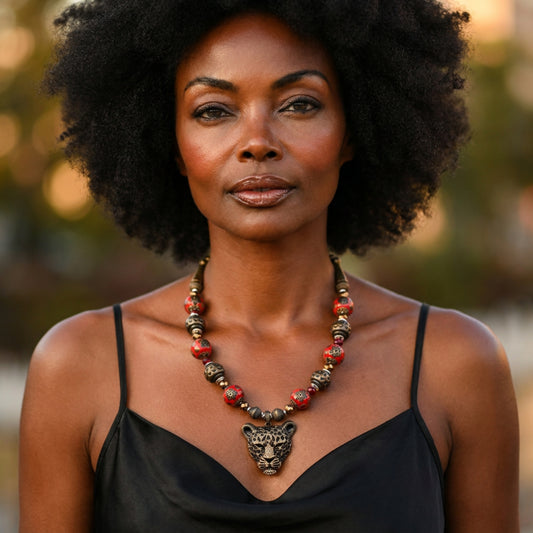 Wild Presence — Leopard Statement Necklace