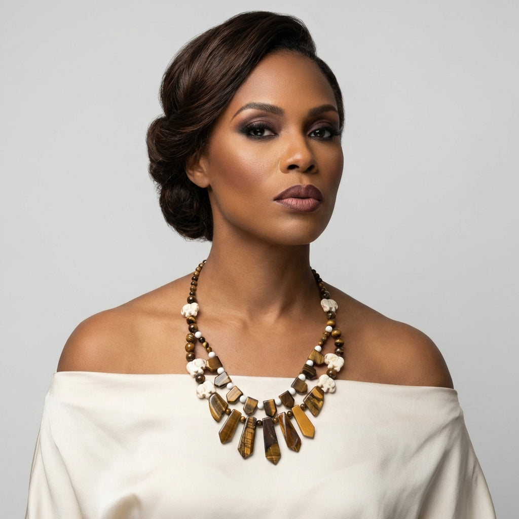 Tiger-eye Double Necklace