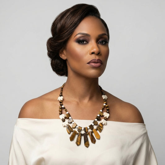 Tiger-eye Double Necklace