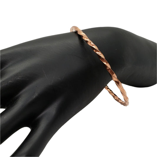 Copper Twist Closed Bracelet