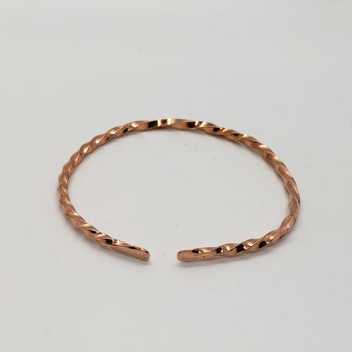Copper Twist Open Bracelet