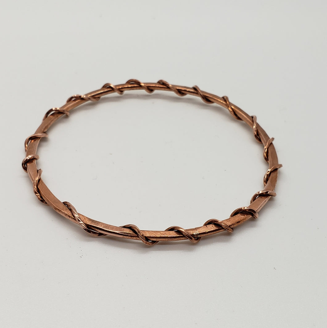 Copper Twist Wrap Bracelet