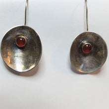Load image into Gallery viewer, Sterling Silver with Agate Gemstone Disc Earring