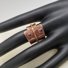 Load image into Gallery viewer, Copper Wrapped Ring with Swarovski Crystal Accents