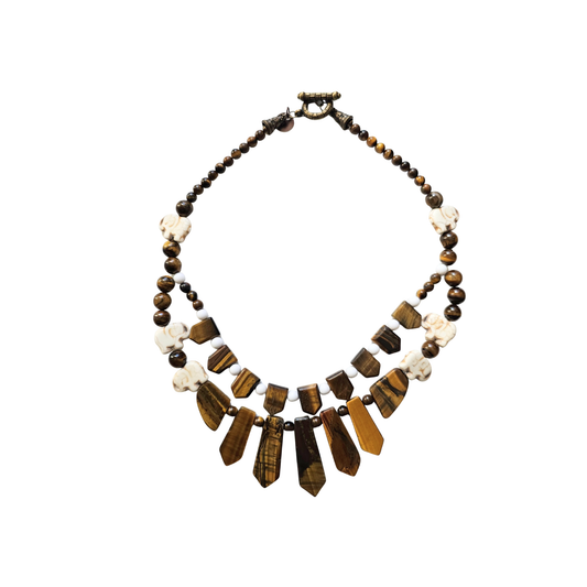 Tiger-eye Double Necklace