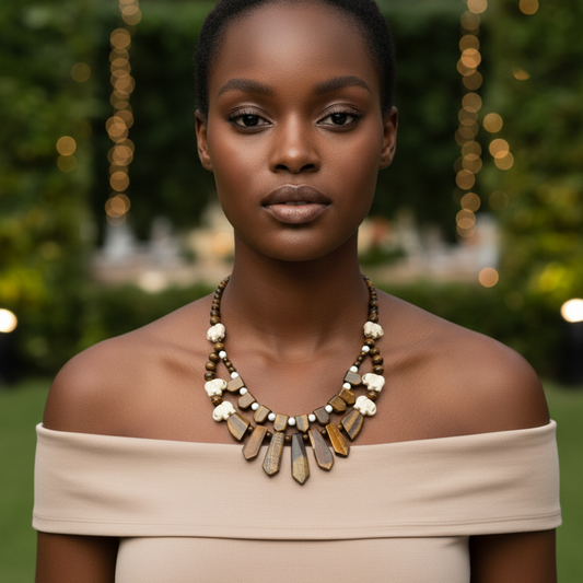 Tiger-eye Double Necklace