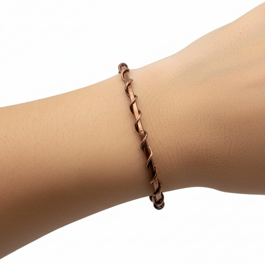Copper Twist Wrap Bracelet