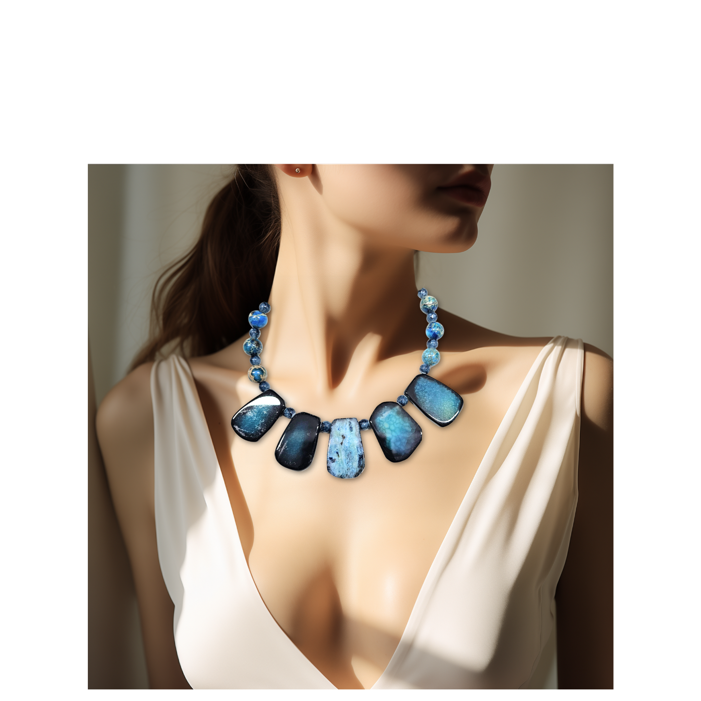 Turquoise Imperial Jasper Necklace