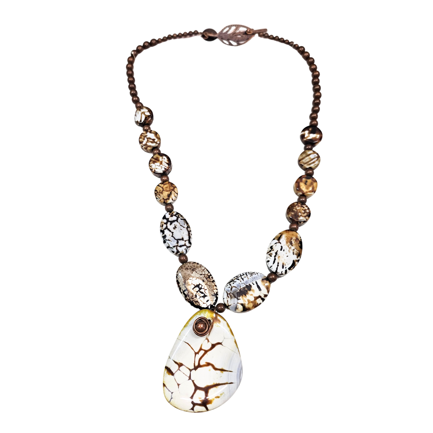 Chocolate Crack Agate Necklace