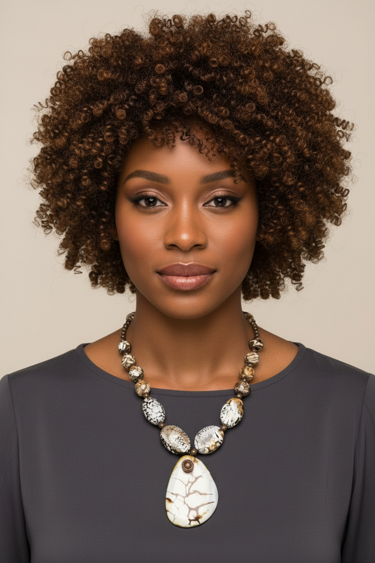 Chocolate Crack Agate Necklace