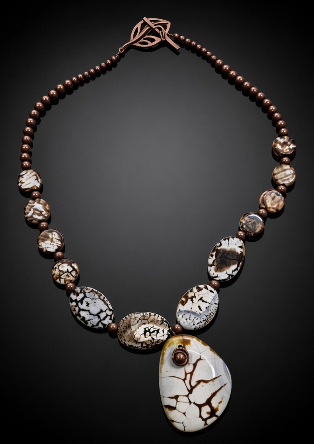 Chocolate Crack Agate Necklace