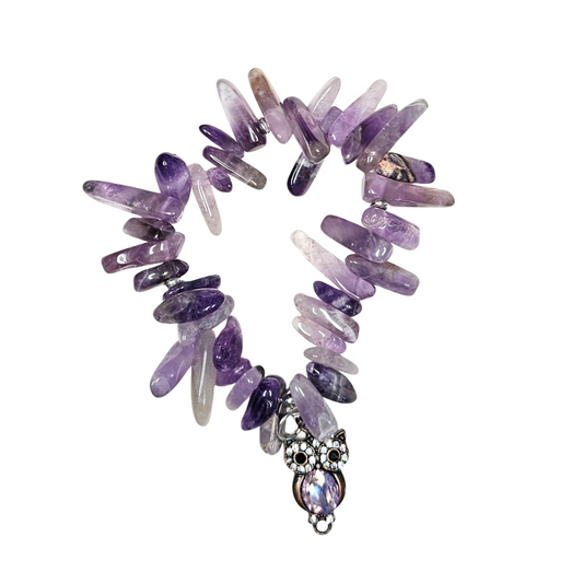 Amethyst Gemstone Stretch Bracelet