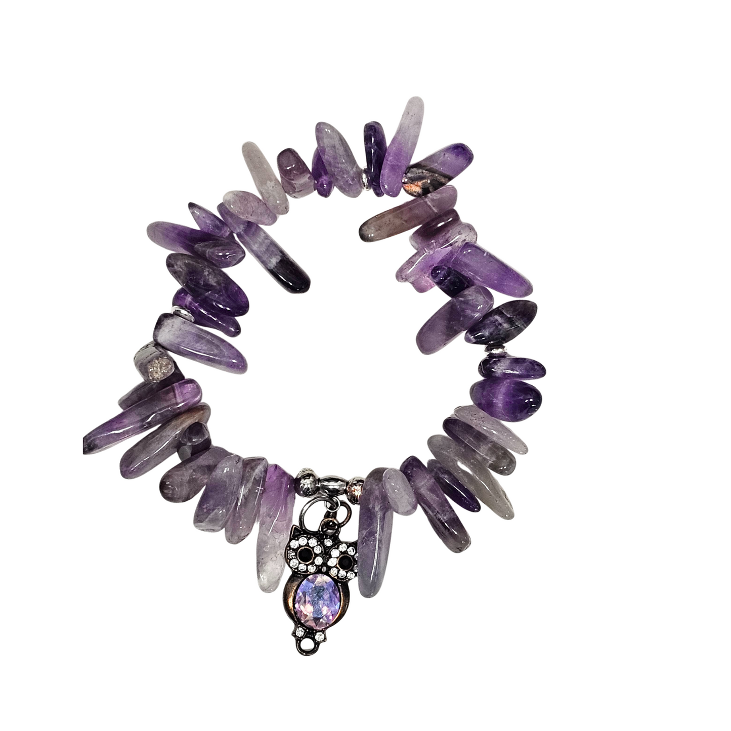 Amethyst Gemstone Stretch Bracelet