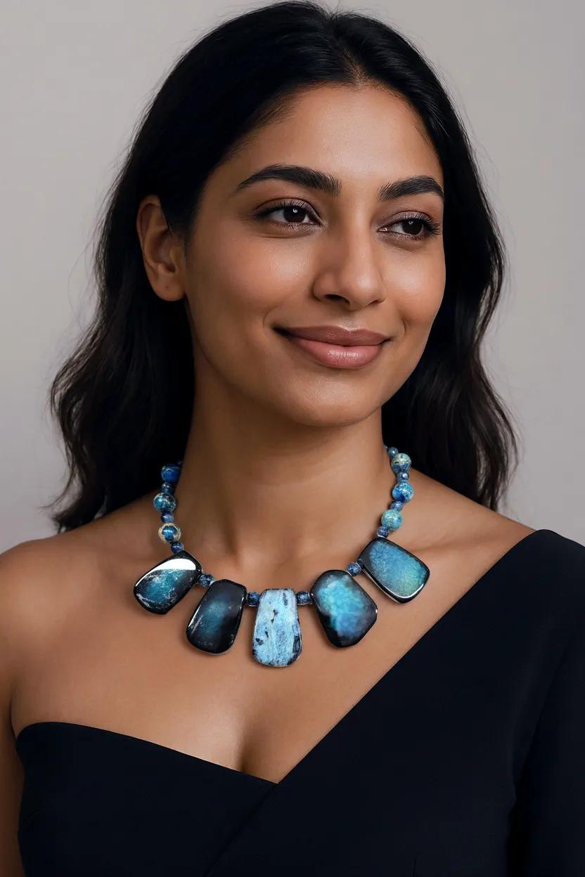 Turquoise Imperial Jasper Necklace