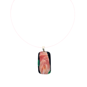 Peachy Fused Glass Pendant