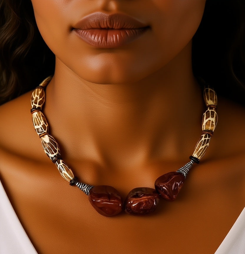Carnelian Agate Gemstone Necklace