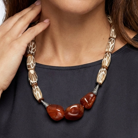 Carnelian Agate Gemstone Necklace
