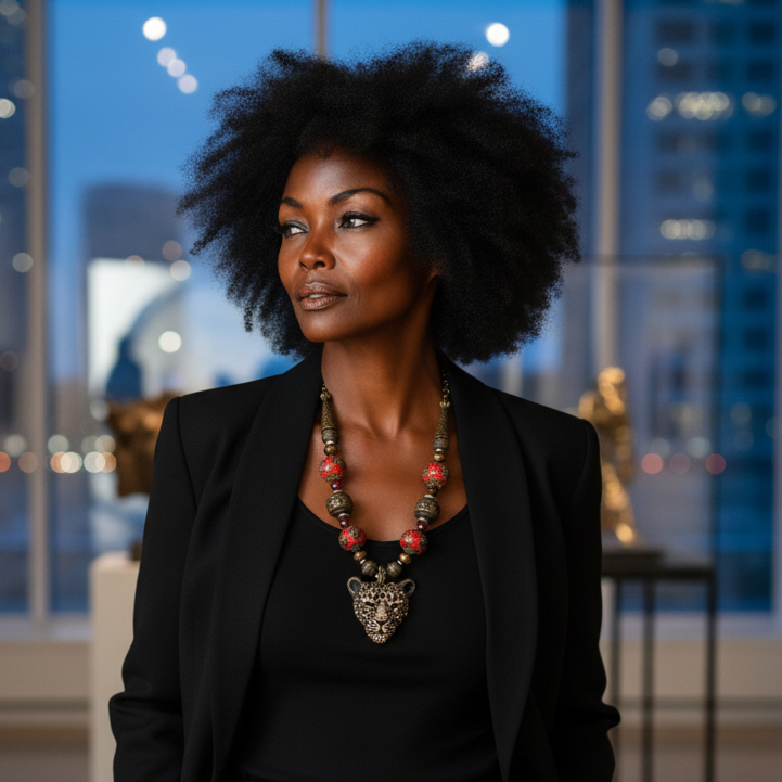 Wild Presence — Leopard Statement Necklace