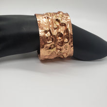 Load image into Gallery viewer, Copper Textured Cuff Bracelet